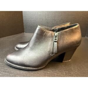 Vionic Taber Ankle Bootie Boots Black Leather Comfort Travel Fall Women's 9
